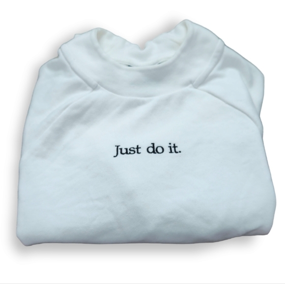 Nike Just Do It Mock Neck Sweatshirt - Picture 1 of 8